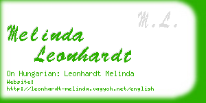 melinda leonhardt business card